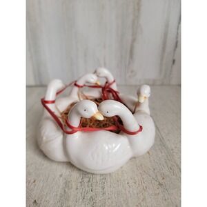 Ron‎ Gordon geese trinket vintage candy dish goose unique home decor